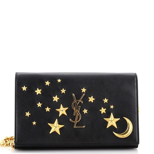 SAINT LAURENT - Classic Monogram Wallet on Chain Embellished