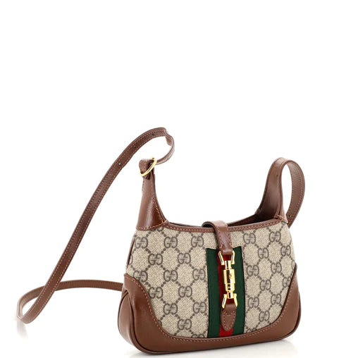 GUCCI - Bolso mini Jackie 1961 Hobo GG de lona revestida