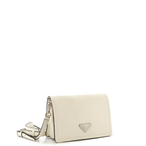 PRADA - Flap Messenger Glace Calf Small