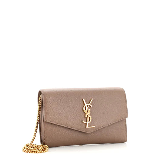 SAINT LAURENT - Uptown Chain Wallet Leather