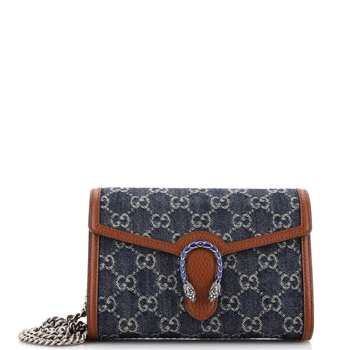 GUCCI - Cartera con cadena Dionysus GG Denim pequeña