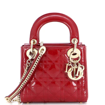 DIOR - Lady Dior Chain Bag Patent Mini