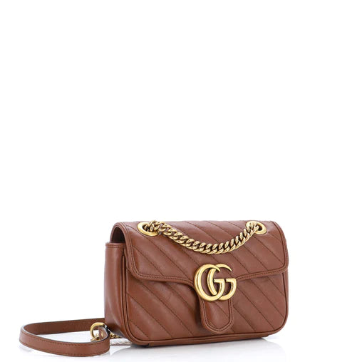 GUCCI - Bolso con solapa GG Marmont de piel matelasse mini
