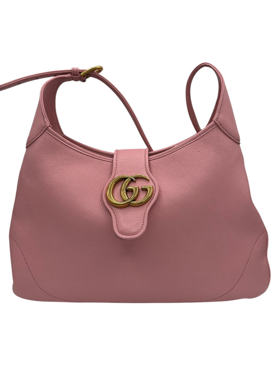 PRE-OWNED GG Pink Leather Aphrodite Medium Shoulder Bag