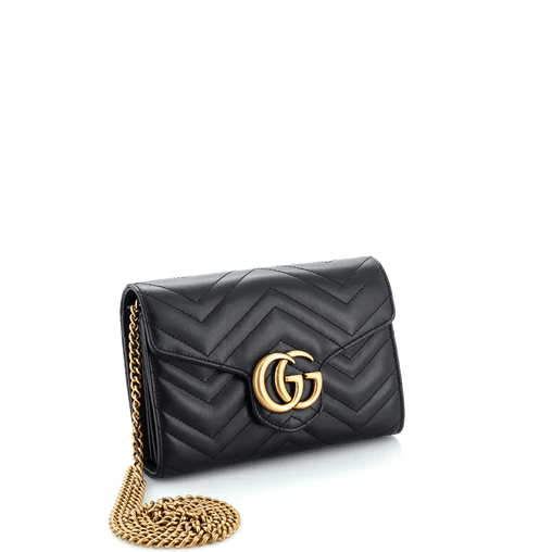 GUCCI - GG Marmont Chain Wallet Leather Mini