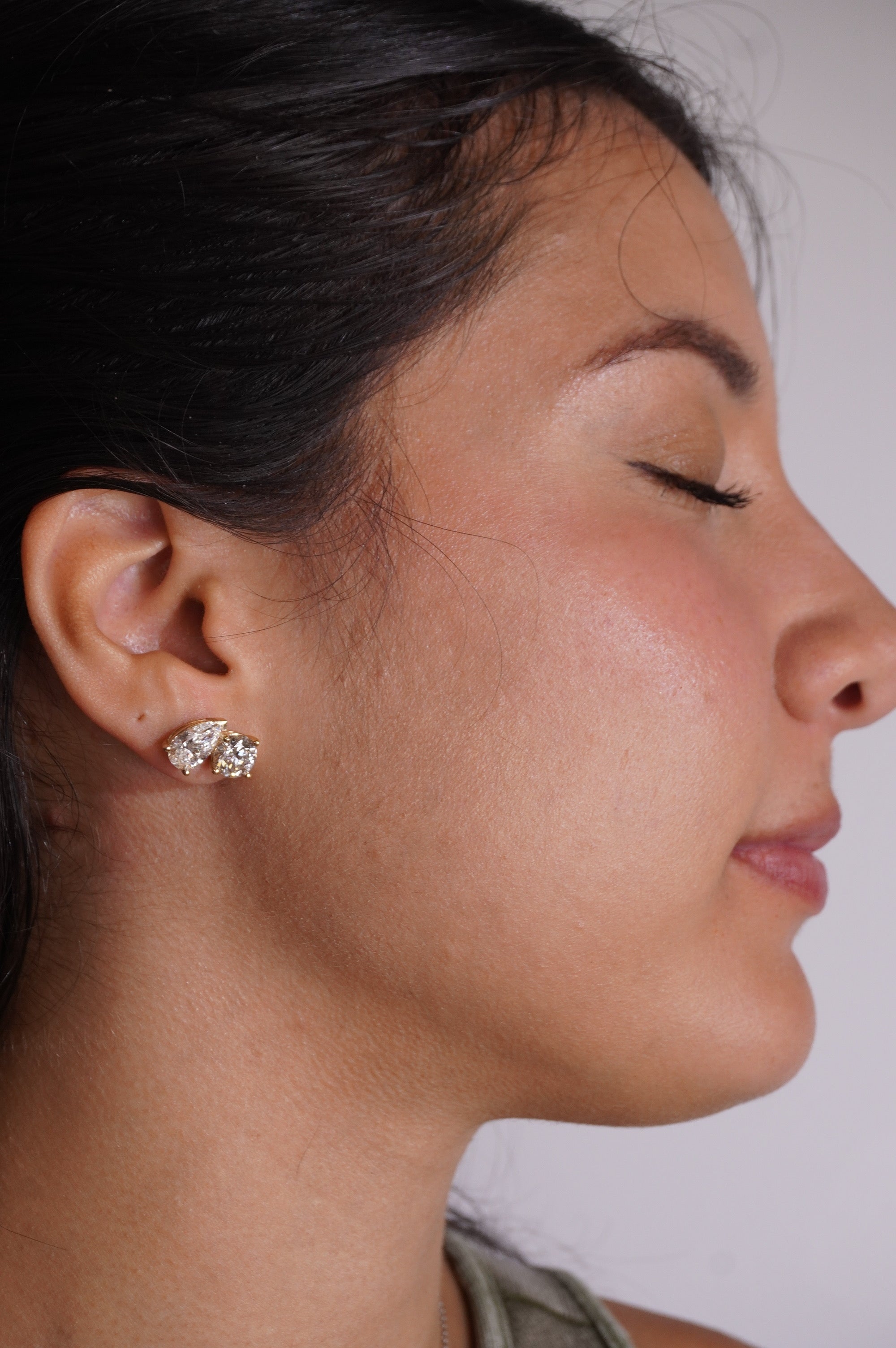 TDC - 6 CTW Toit Et Moi Lab Diamond Round and Pear Shaped Earrings