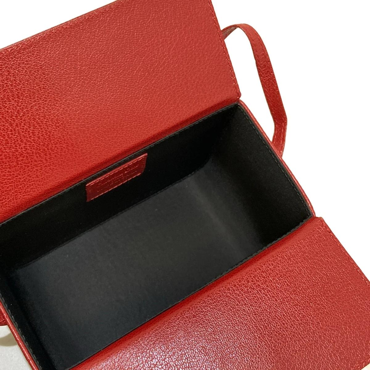 DIOR - Cannage Stitch Red Leather Handbag