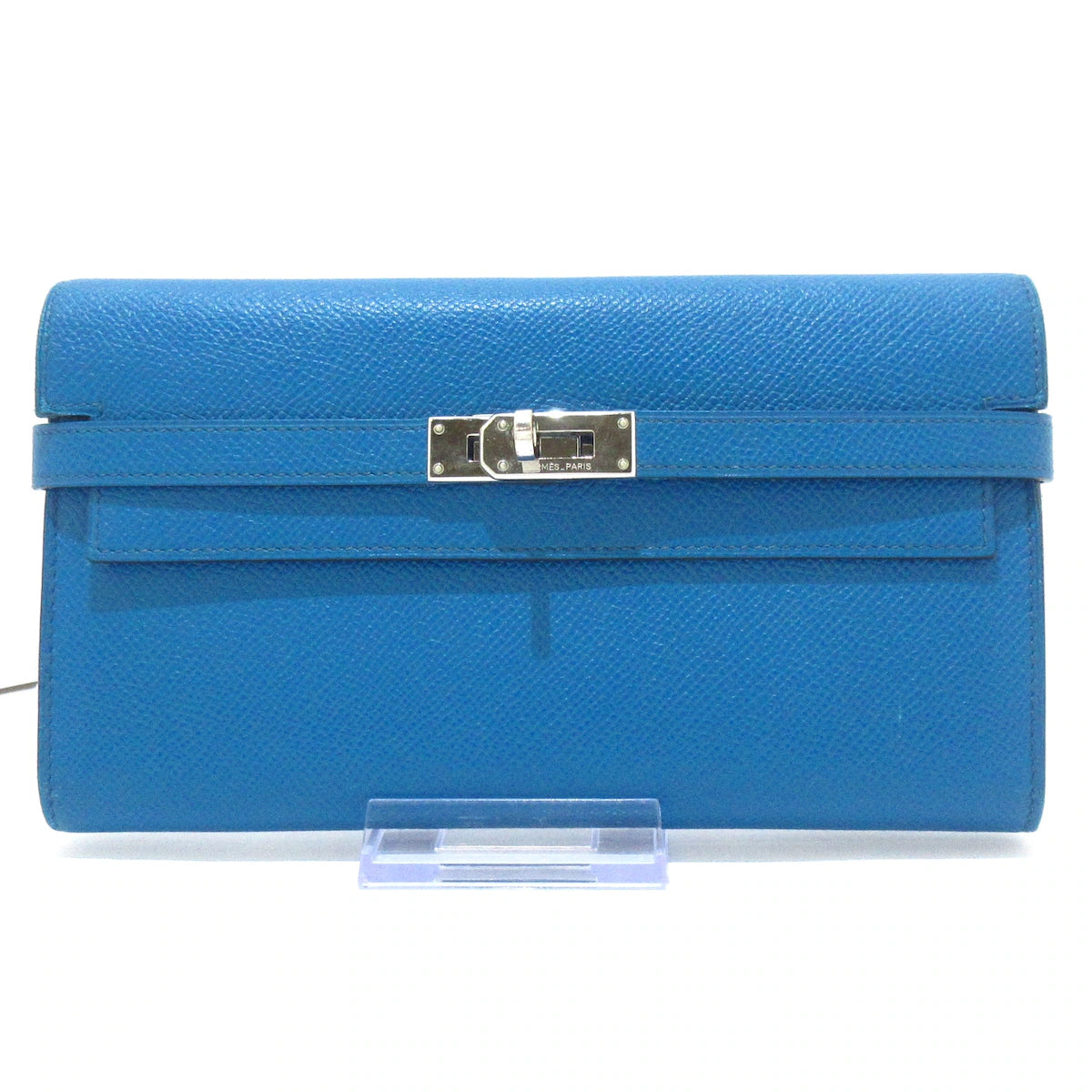 HERMES - Cartera larga Kelly azul