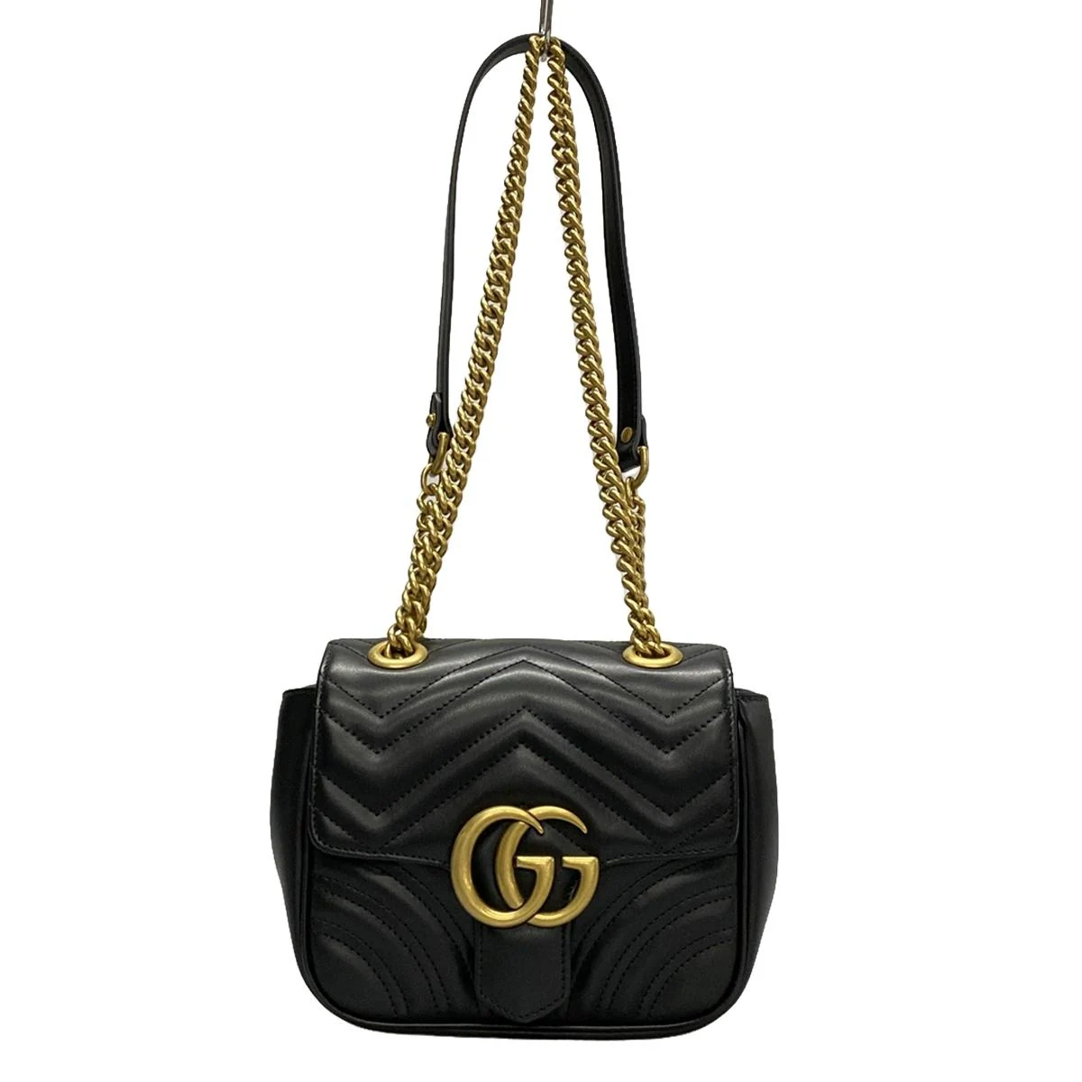 GUCCI - Bolso de hombro GG Marmont de piel negra