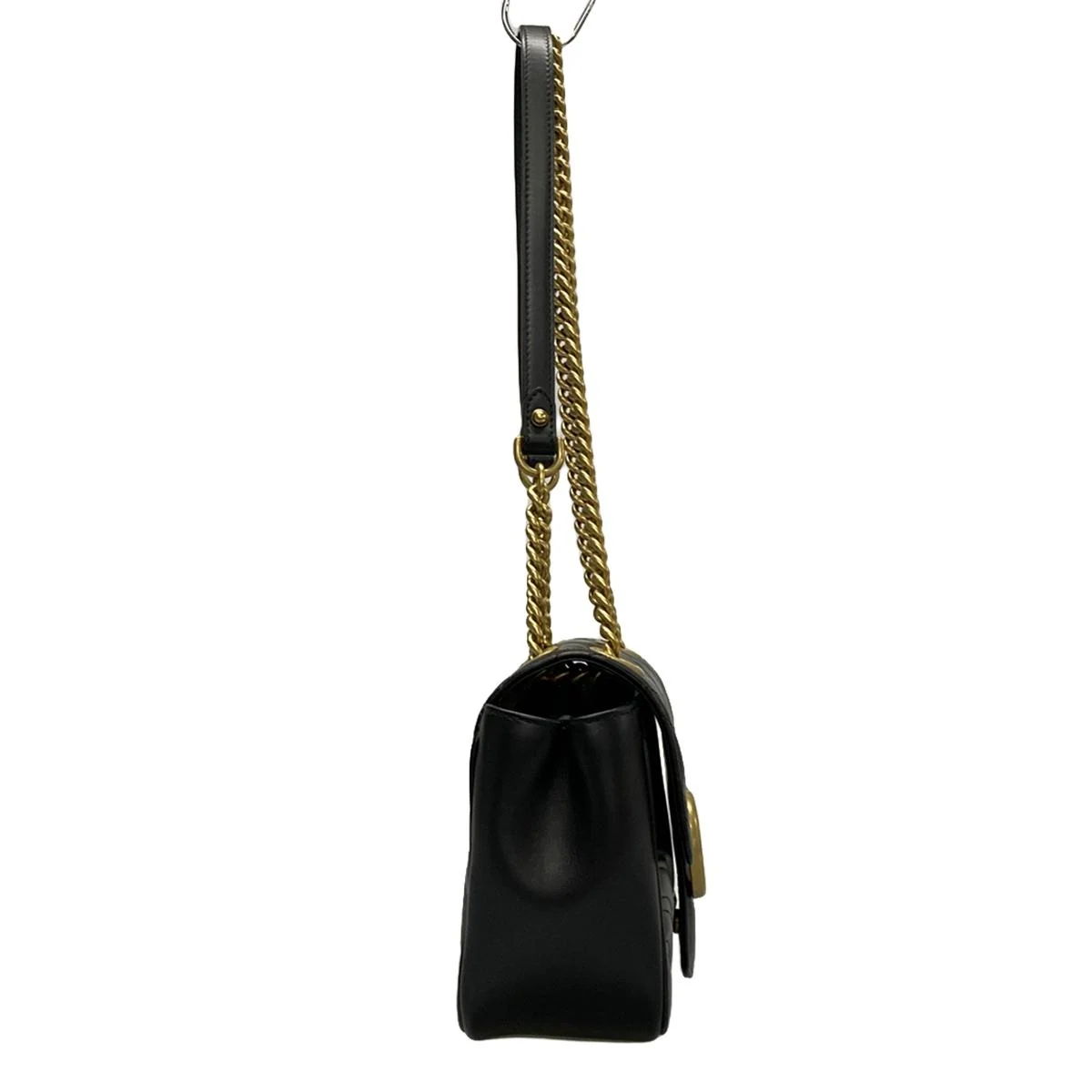 GUCCI - Bolso de hombro GG Marmont de piel negra
