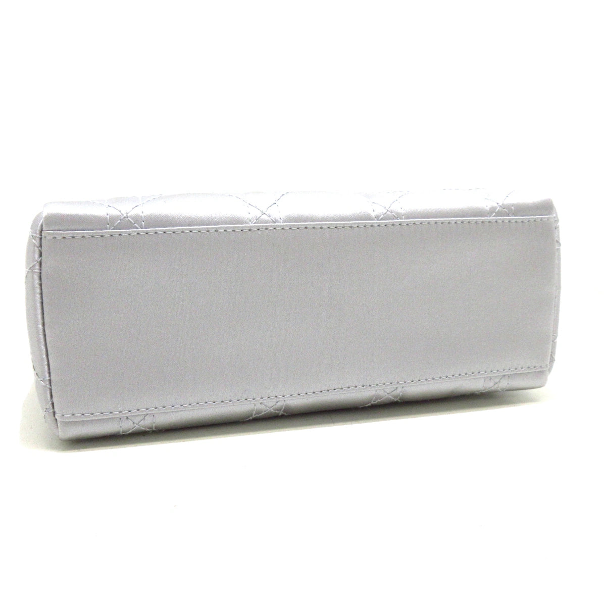 DIOR - Lady Dior Mini Bag Handbag Gray Satin