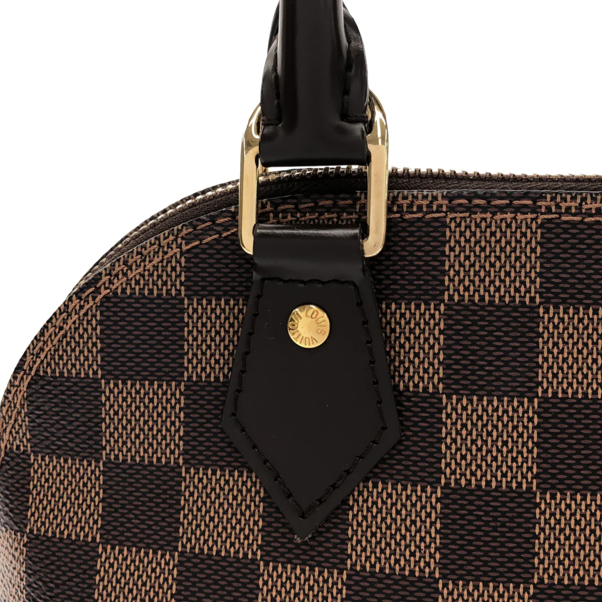 PRE-OWNED LV Alma BB Damier Ebene Canvas Shoulder Bag