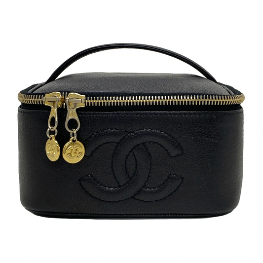 CHANEL - Vanity Bag Black Caviar Skin