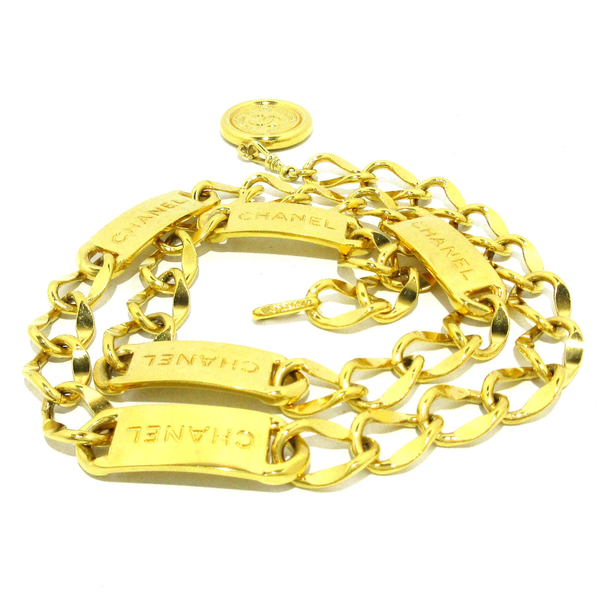 CHANEL - Cinturón Coco con herrajes dorados