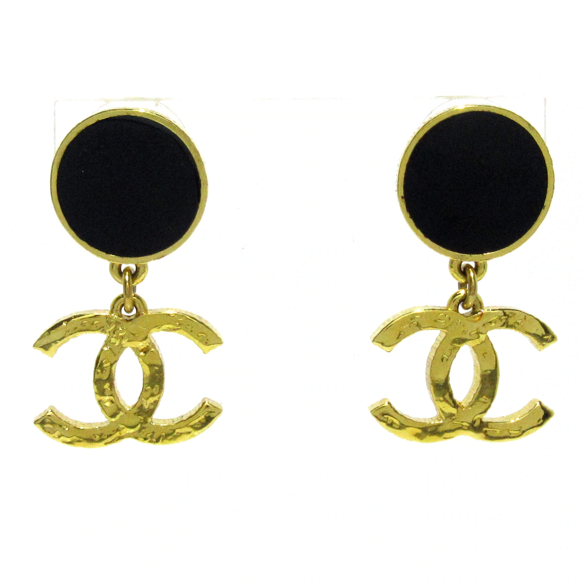 Pendientes Coco con herrajes negros dorados CC USADOS