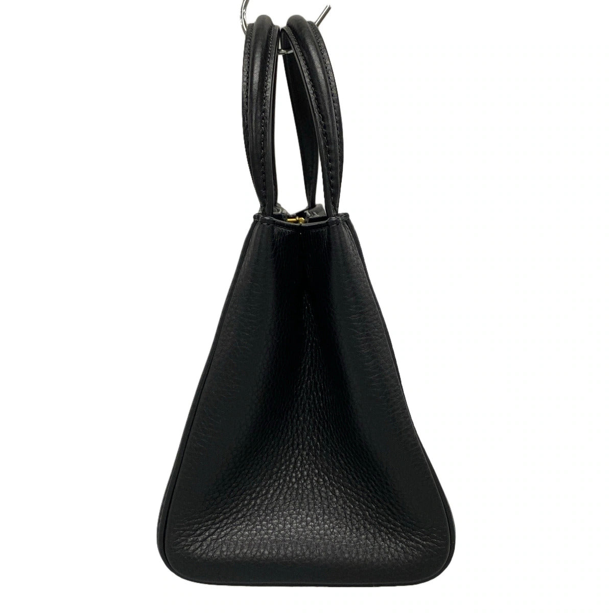 PRE-OWNED Black Leather Shoulder Bag