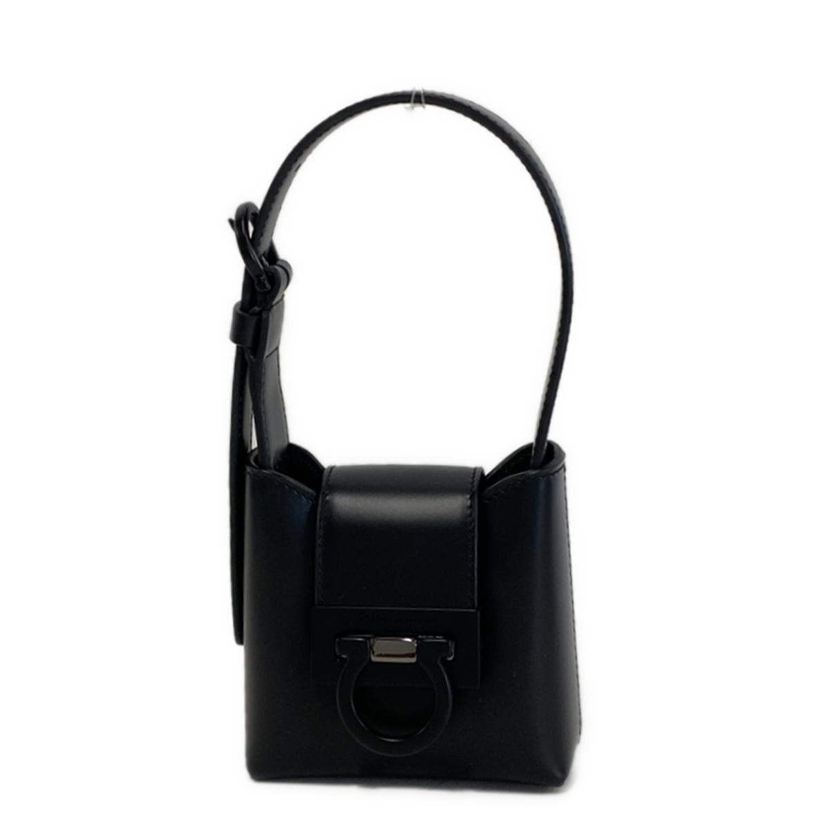 SALVATORE FERRAGAMO - Bolso de mano Gancini de piel negra