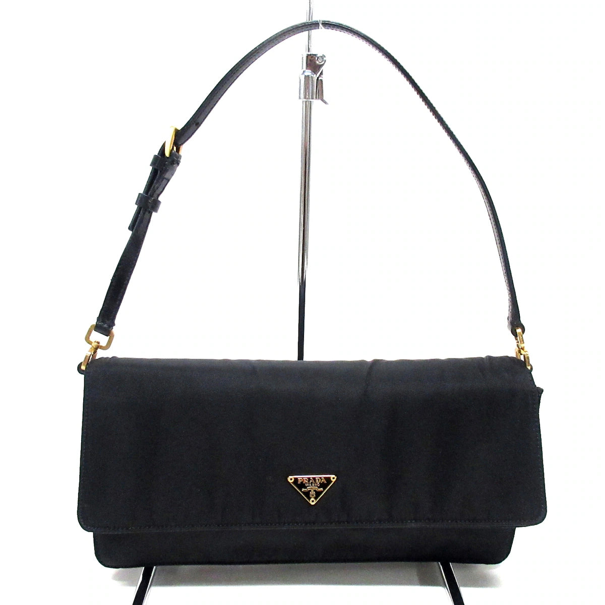 PRADA - Handbag Black Nylon Leather