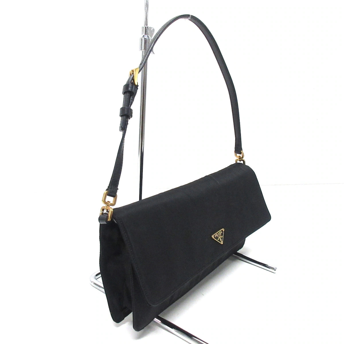 PRADA - Handbag Black Nylon Leather