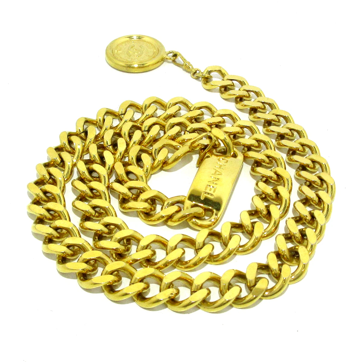 CHANEL - Cinturón Coco Vintage con herrajes dorados