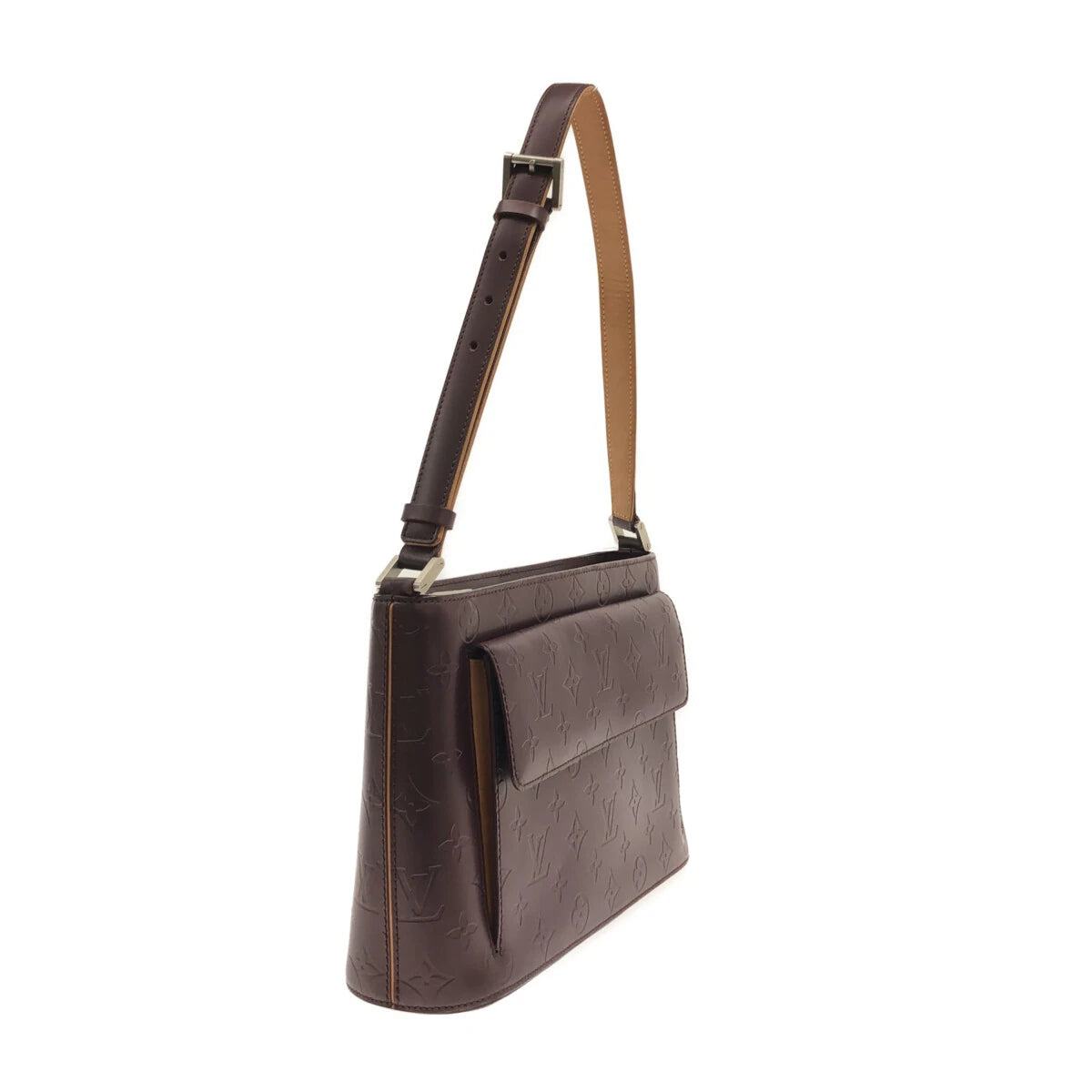 LOUIS VUITTON - Bolso de hombro Allston Monogram Mat Violet de piel de becerro