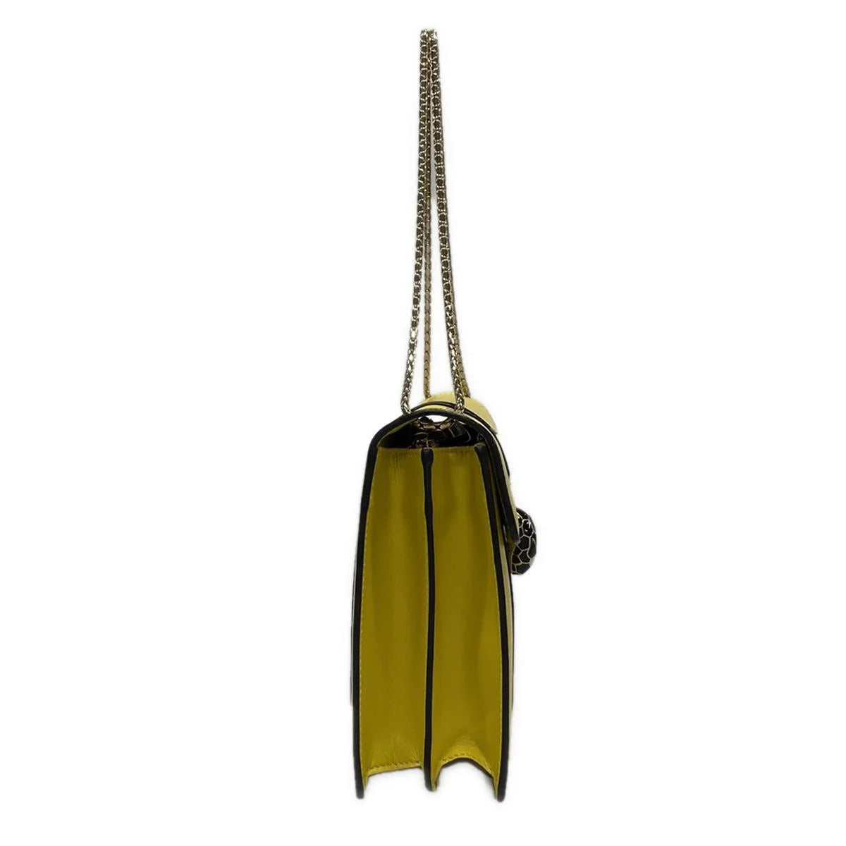 Bolso de hombro Serpenti Forever de piel amarilla de segunda mano