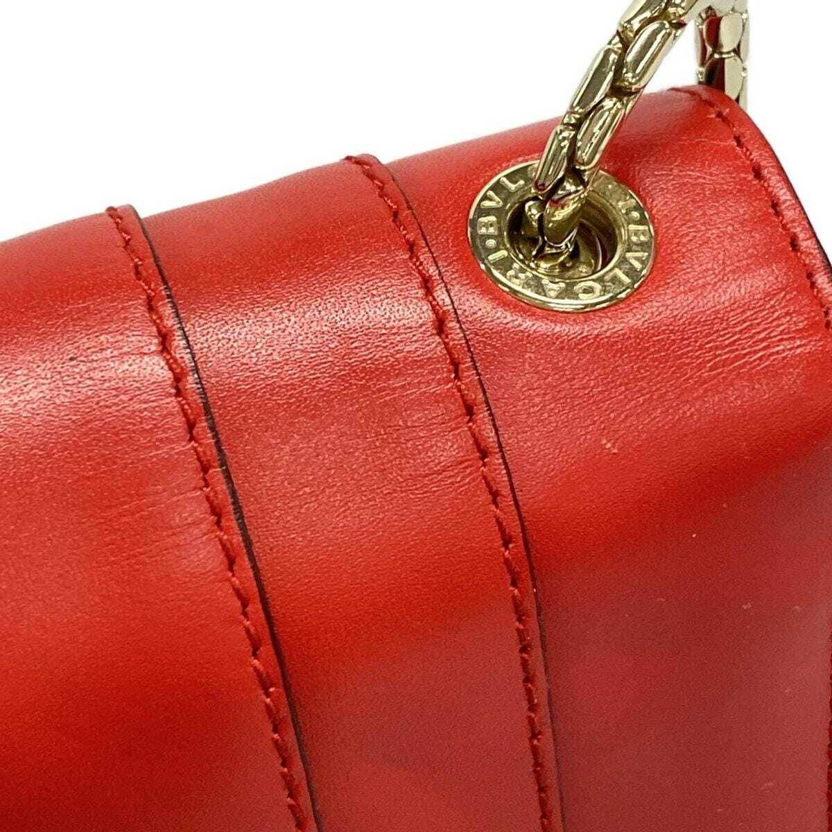 PRE-OWNED Serpenti Forever Red Leather Crossbody Bag