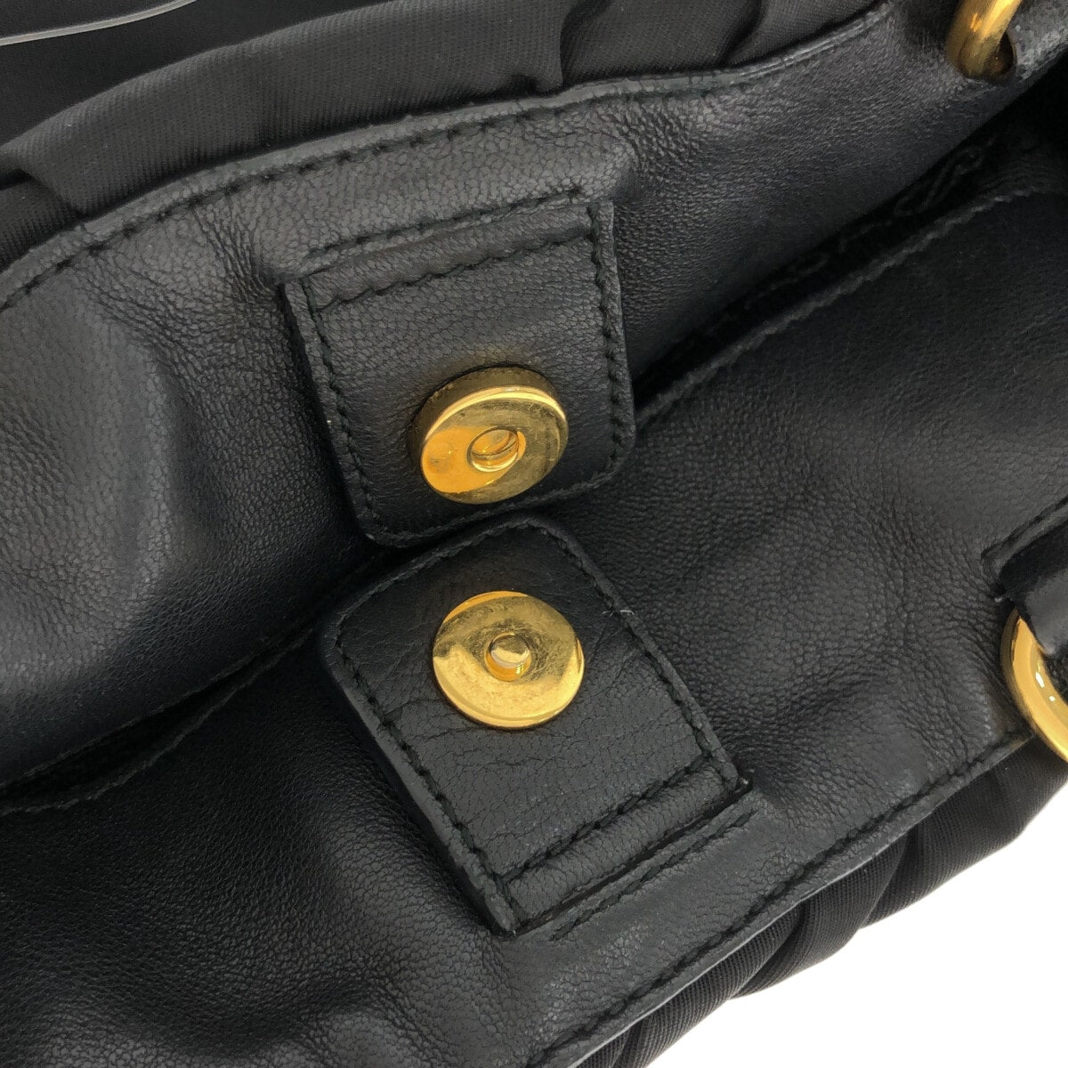 PRADA - Gathered Tote Bag Black Nylon