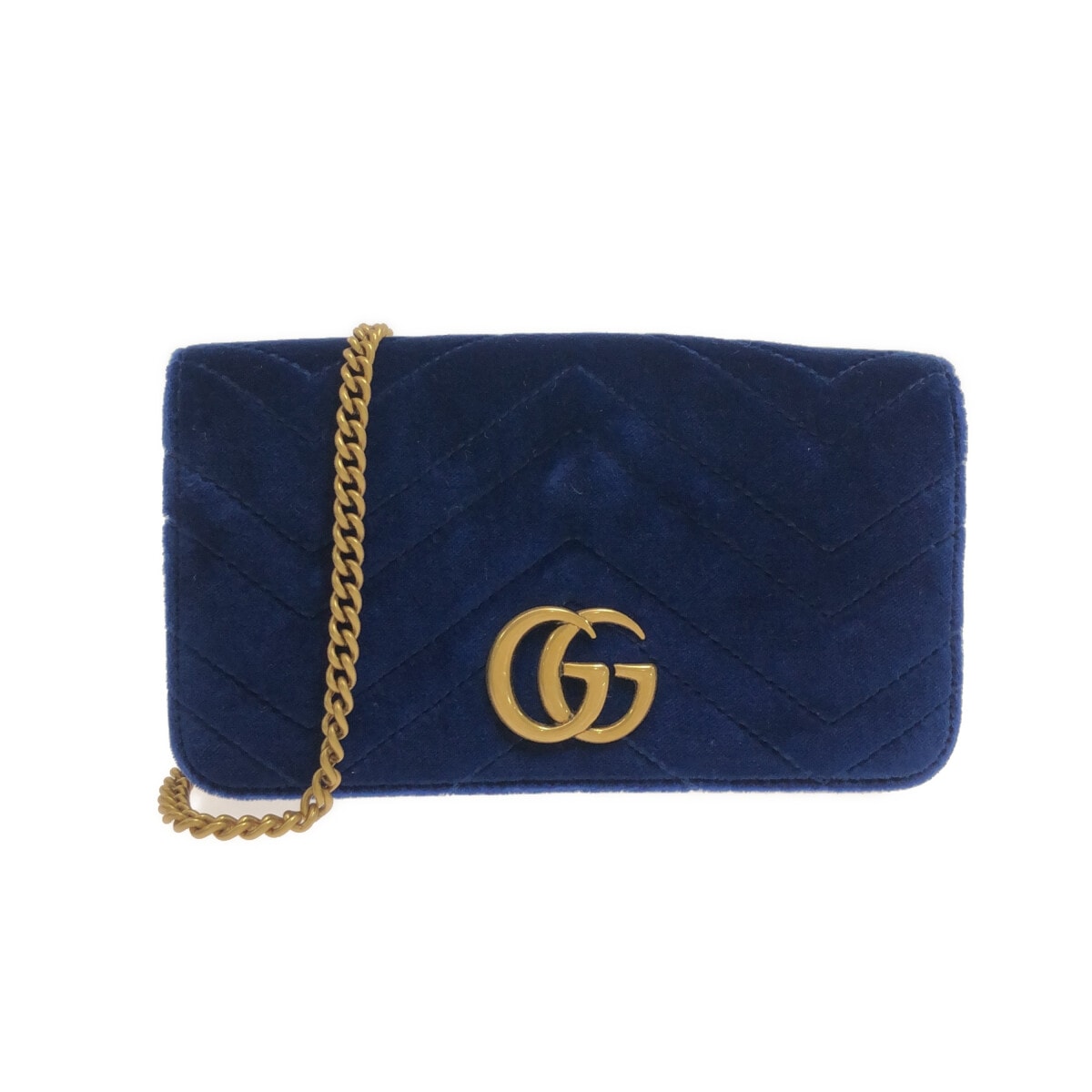 GUCCI - GG Marmont Shoulder Bag Navy Velour