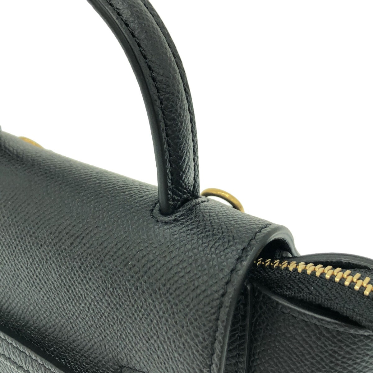 CELINE - Pico Belt Bag-Handbag Black Grained Calfskin