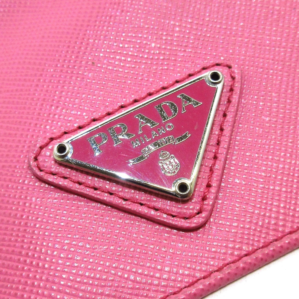 PRADA - Long Wallet Pink Saffiano Leather