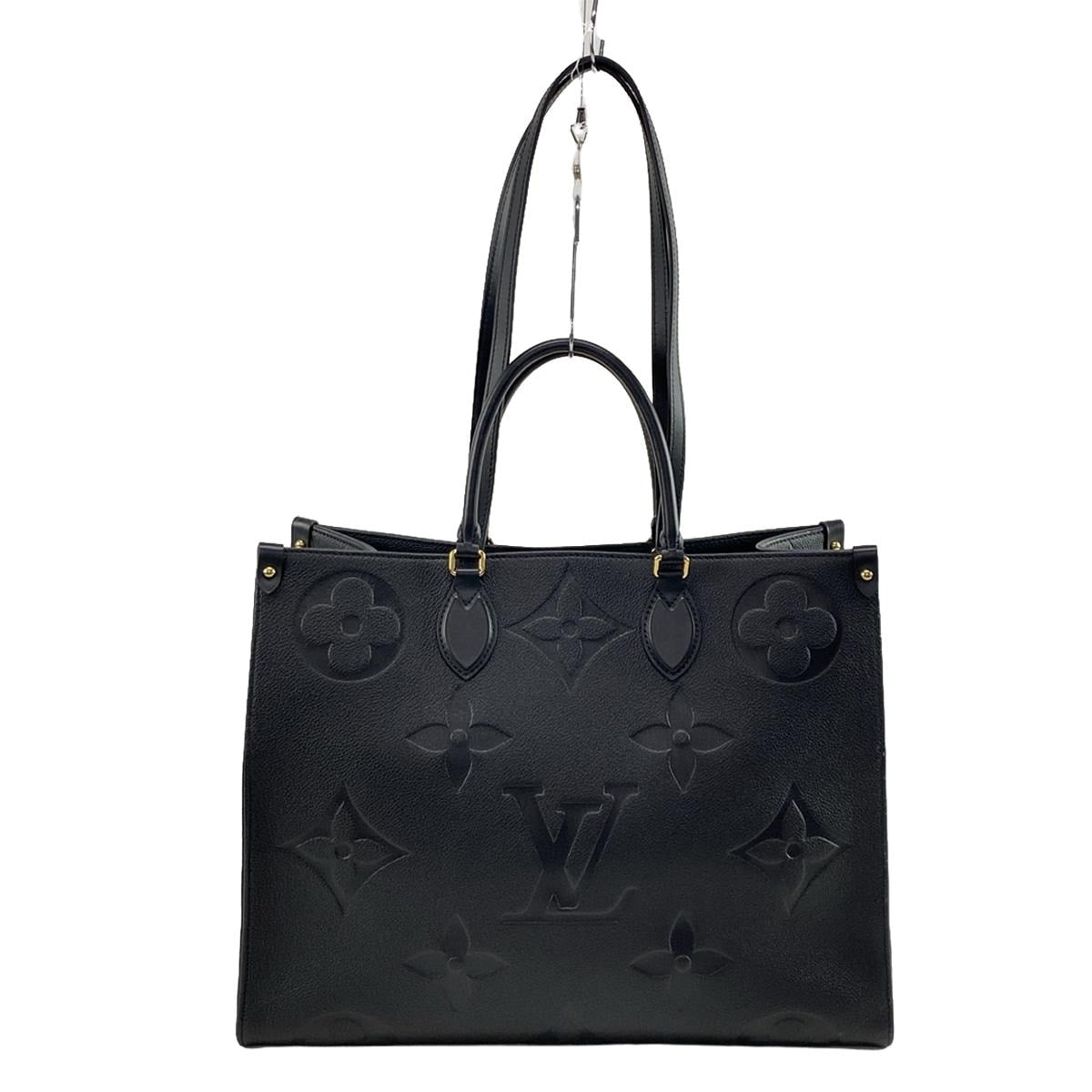 PRE-OWNED LV Onthego GM Noir Monogram Empreinte Leather Tote Bag