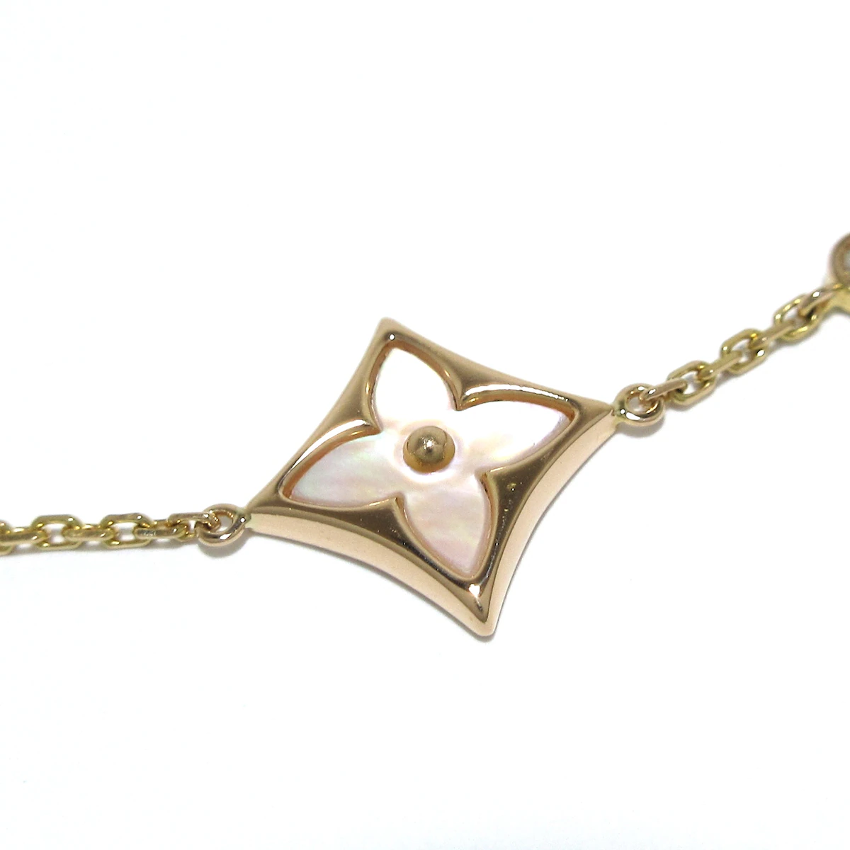 PRE-OWNED LV Brass Star Blossom BB Others Bracele 18K Rose Gold Pink Mother of Pearl