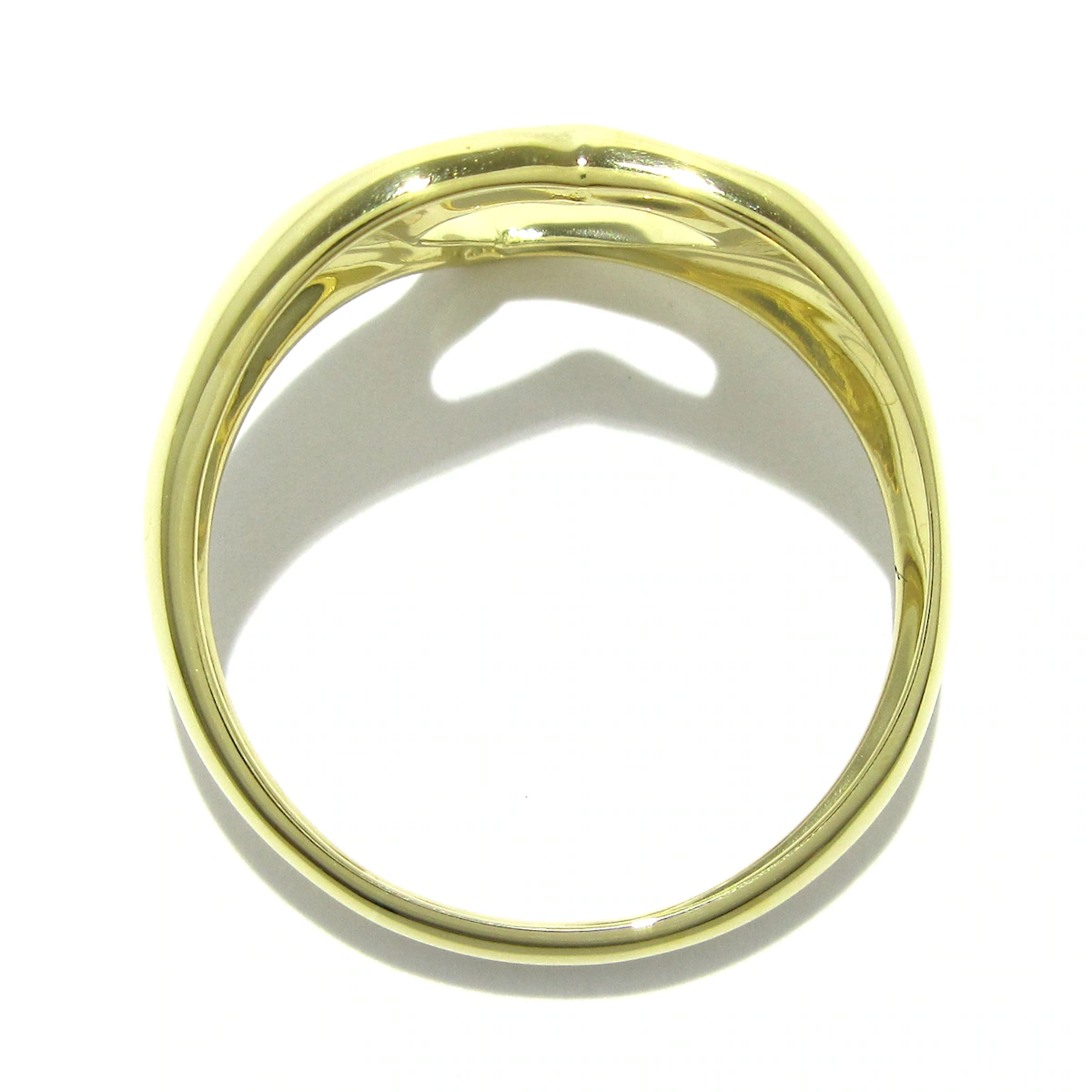 PRE-OWNED 18K Yellow Gold Open Heart Ring