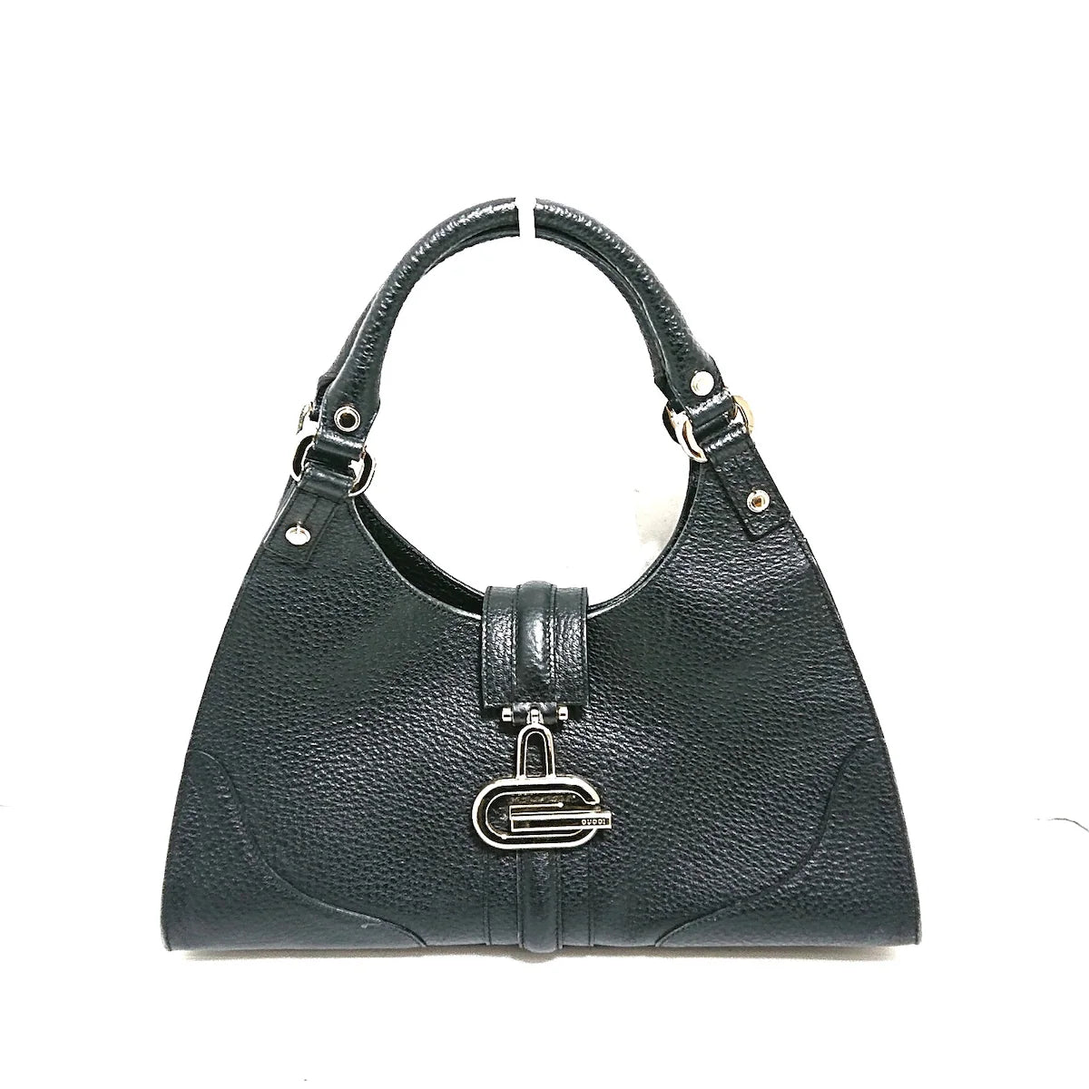 GUCCI - Black Leather Vintage Handbag