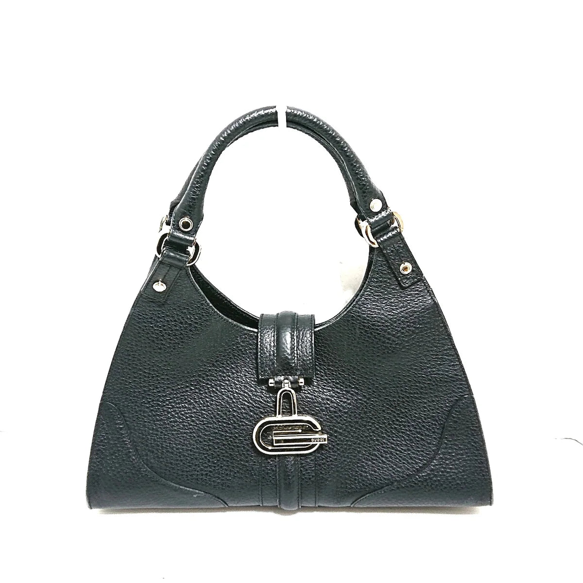 GUCCI - Bolso de mano vintage de piel negra