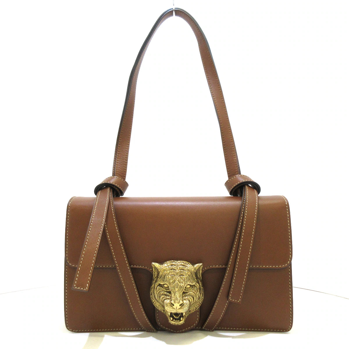 GUCCI - Bolso de hombro Animalier de piel marrón