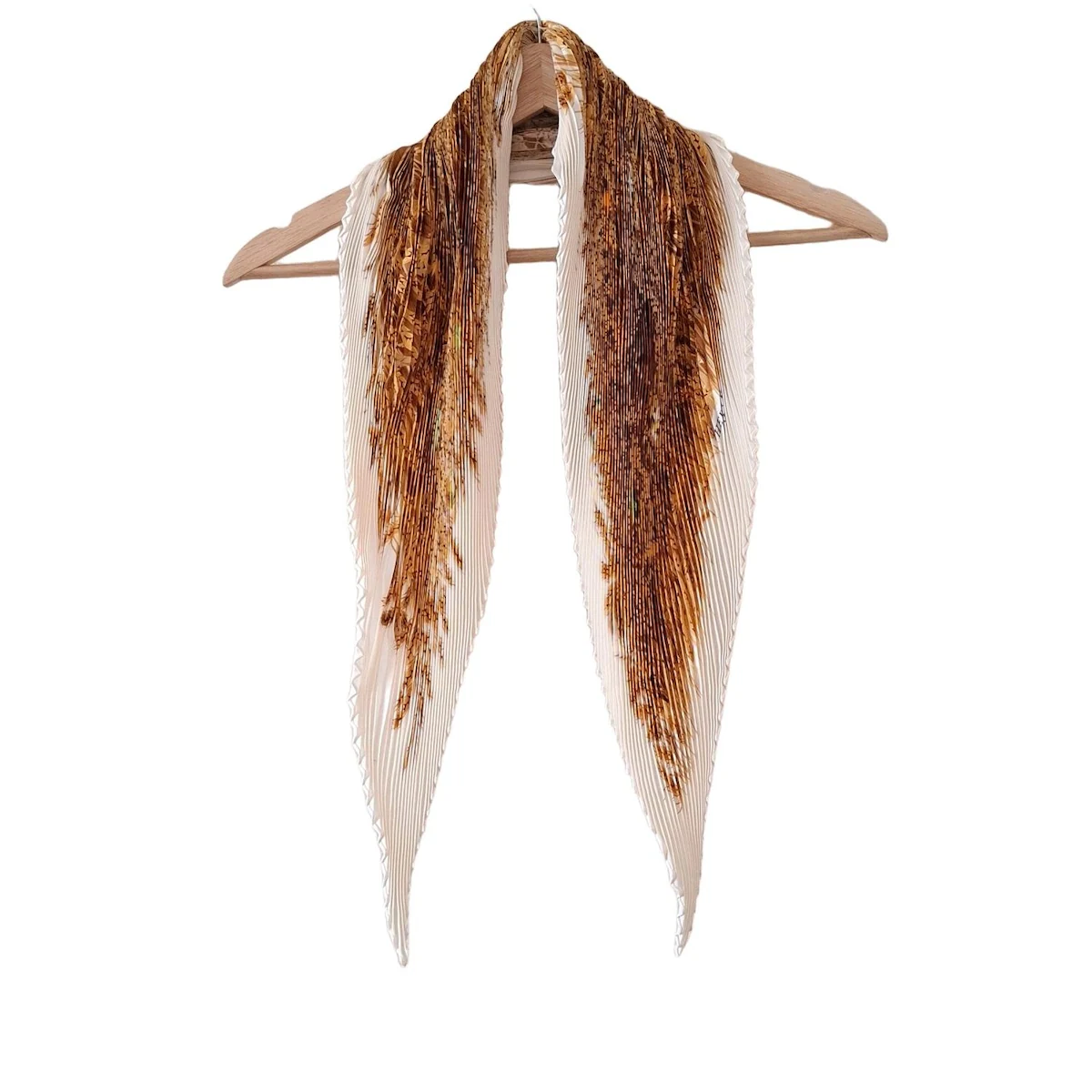 PRE-OWNED White Gold Legende Silk Scarf and Ring Scarf