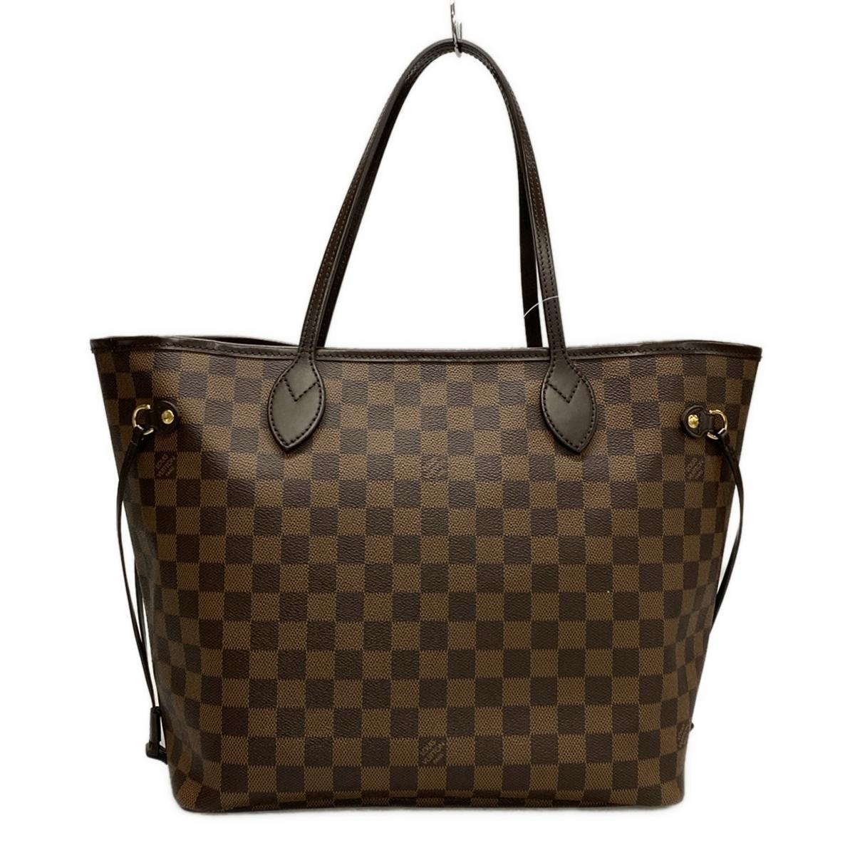 Bolso de hombro de lona LV Neverfull MM Damier Ebene de segunda mano