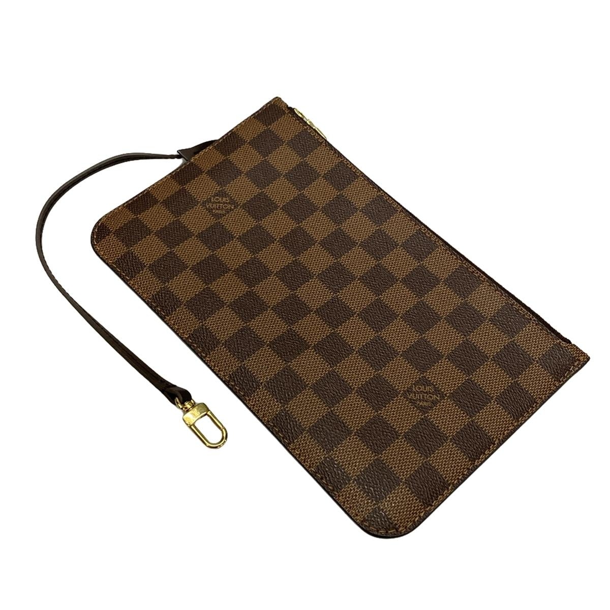 Bolso de hombro de lona LV Neverfull MM Damier Ebene de segunda mano