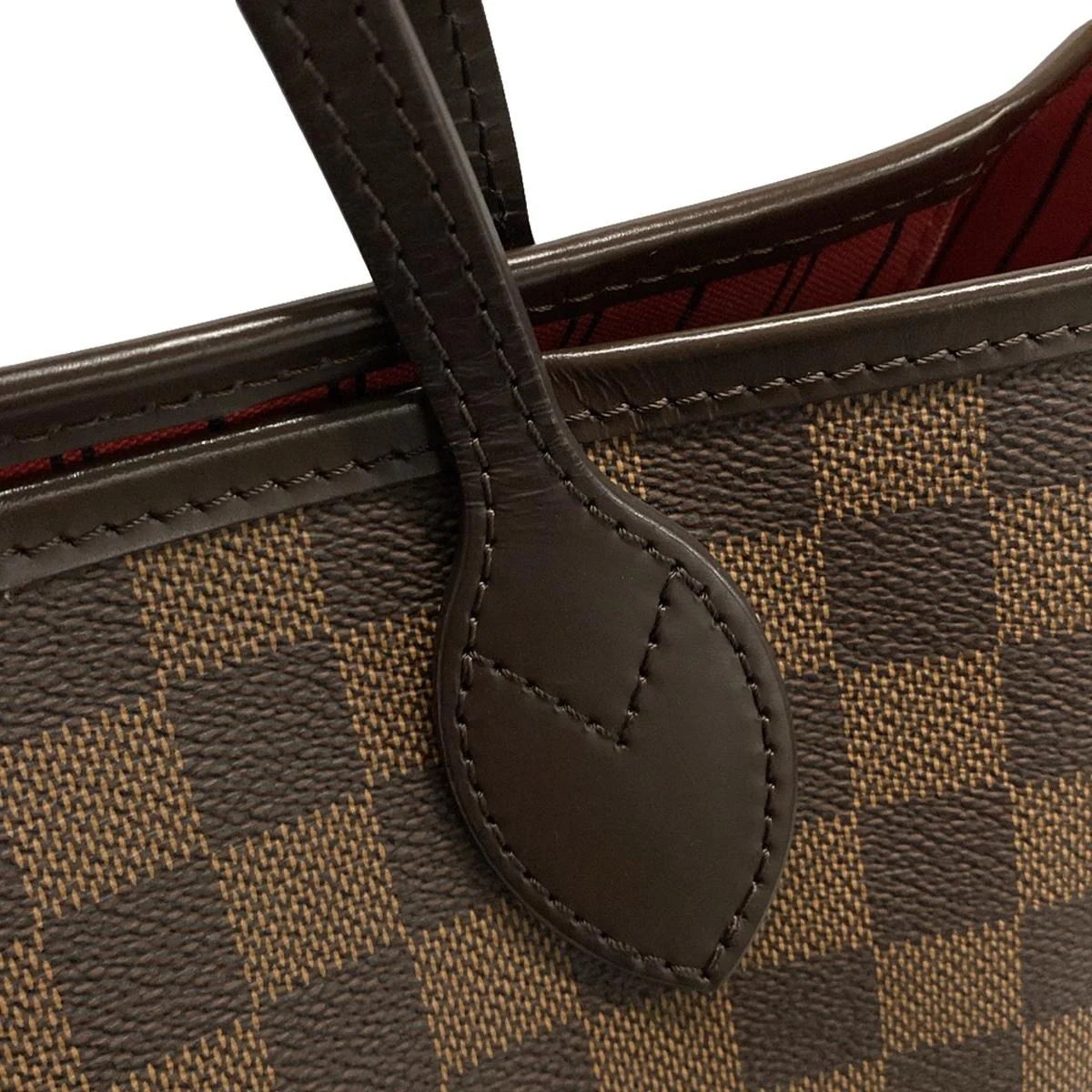 Bolso de hombro de lona LV Neverfull MM Damier Ebene de segunda mano