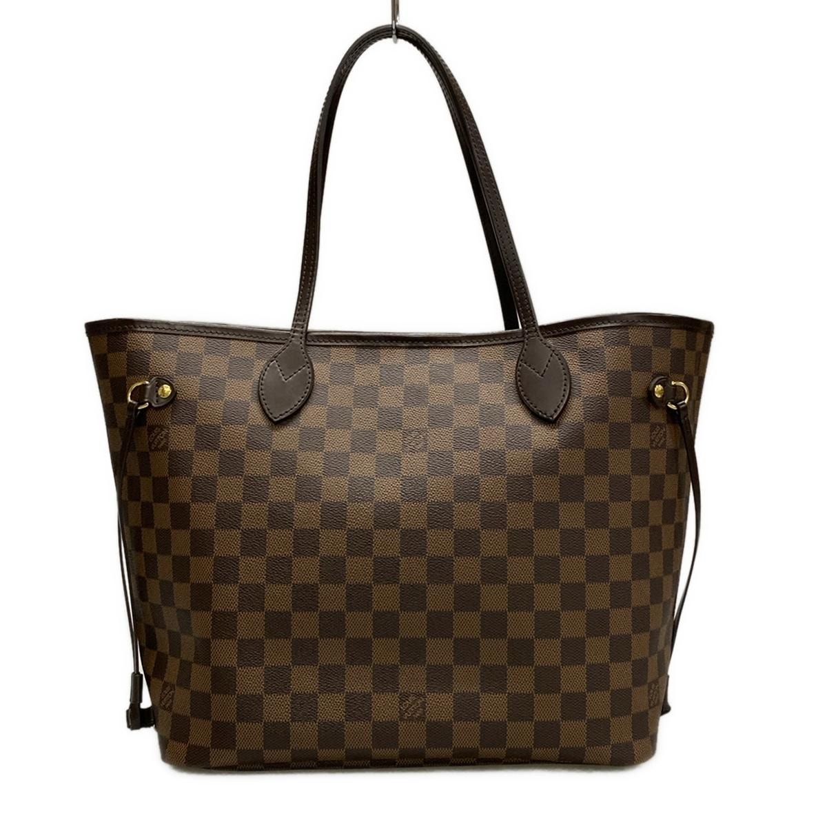 Bolso de hombro de lona LV Neverfull MM Damier Ebene de segunda mano