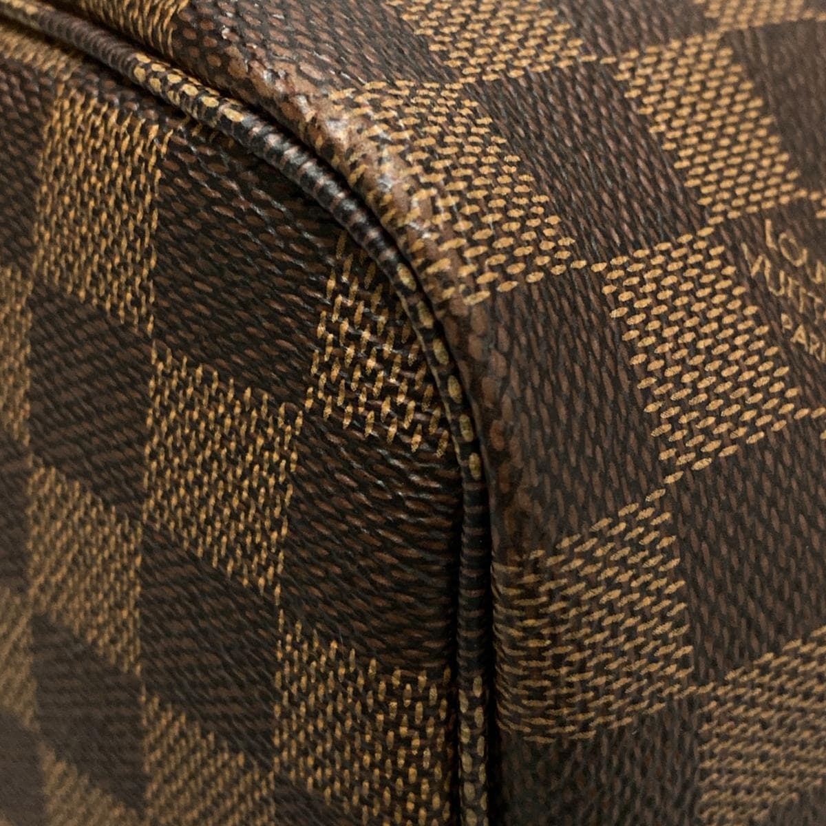 Bolso de hombro de lona LV Neverfull MM Damier Ebene de segunda mano