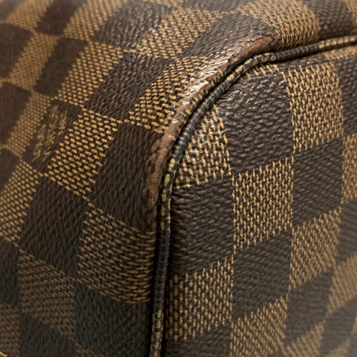 Bolso de hombro de lona LV Neverfull MM Damier Ebene de segunda mano