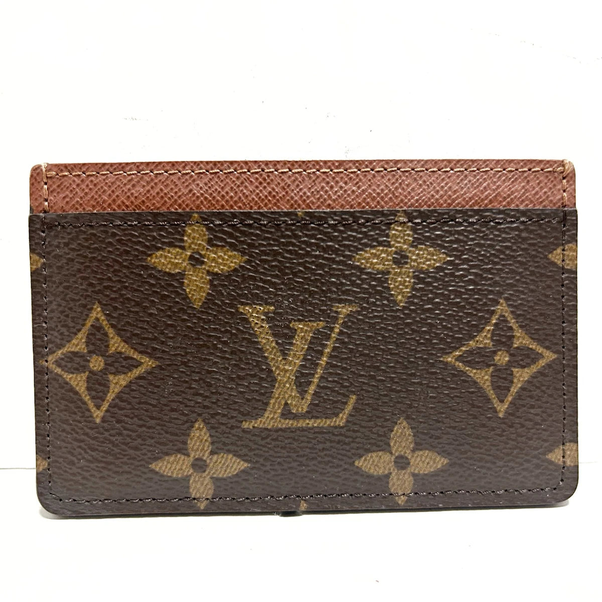 LOUIS VUITTON - Tarjetero de lona con monograma