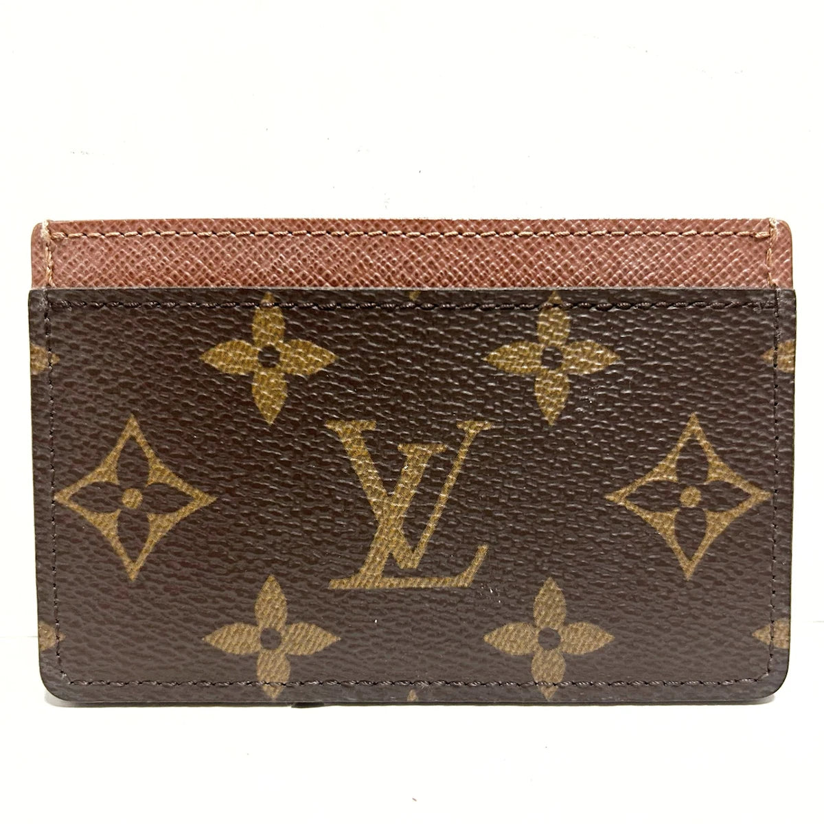 LOUIS VUITTON - Tarjetero de lona con monograma