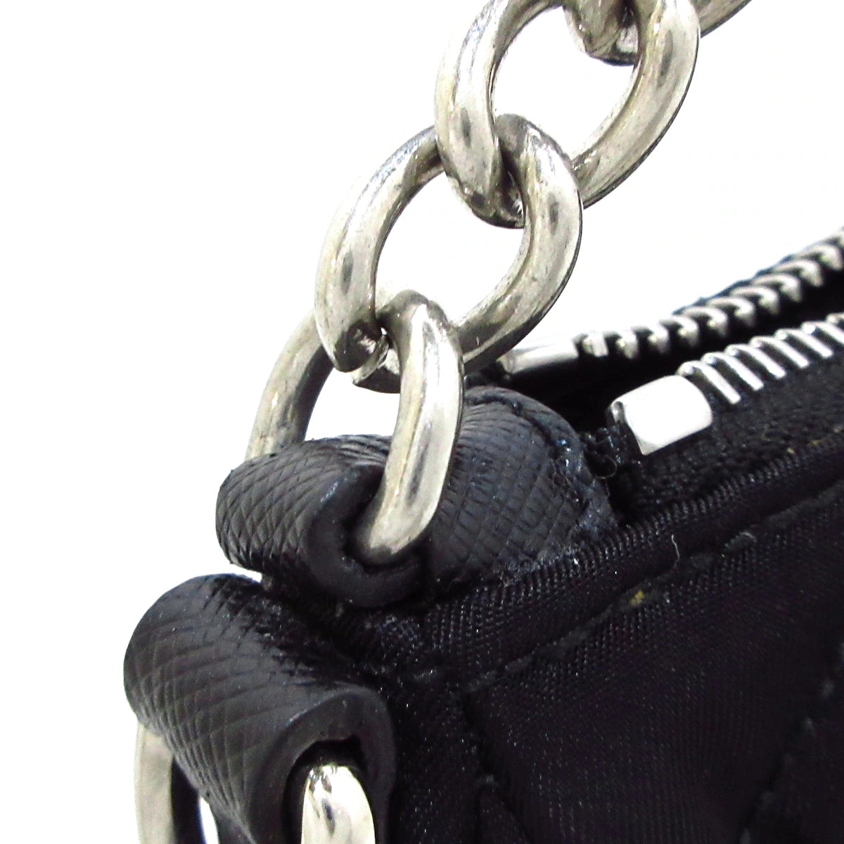 PRADA - Triangle Logo Handbag Black Nylon