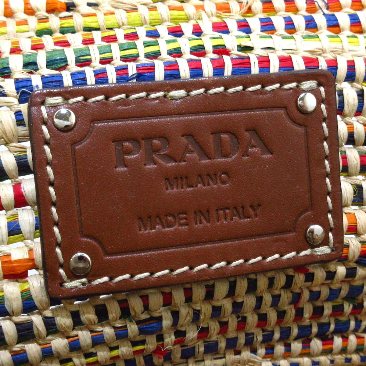 PRADA - Tote Bag Raffia Multicolor