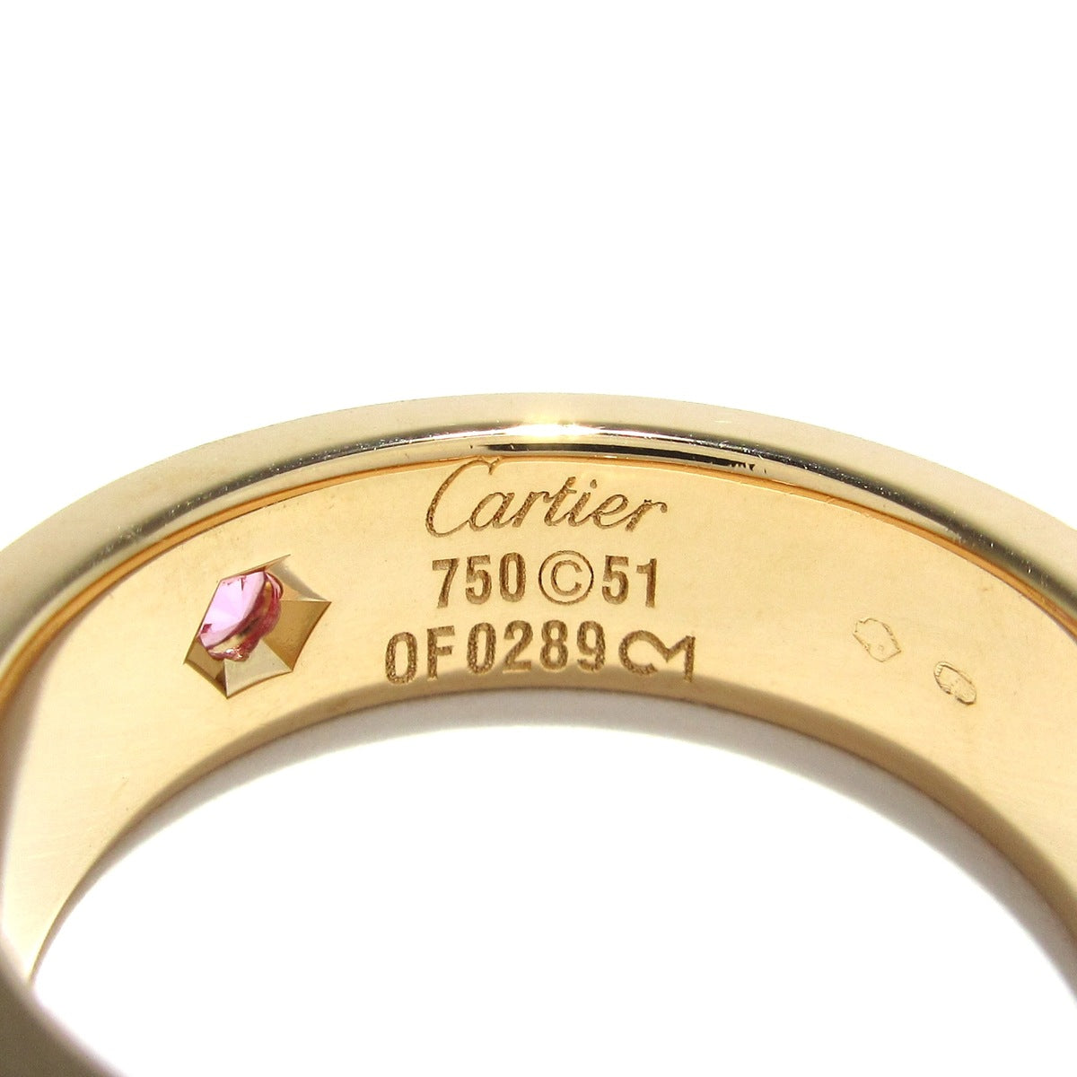 CARTIER - Love Ring 18K Rose Gold Pink Pink Sapphire