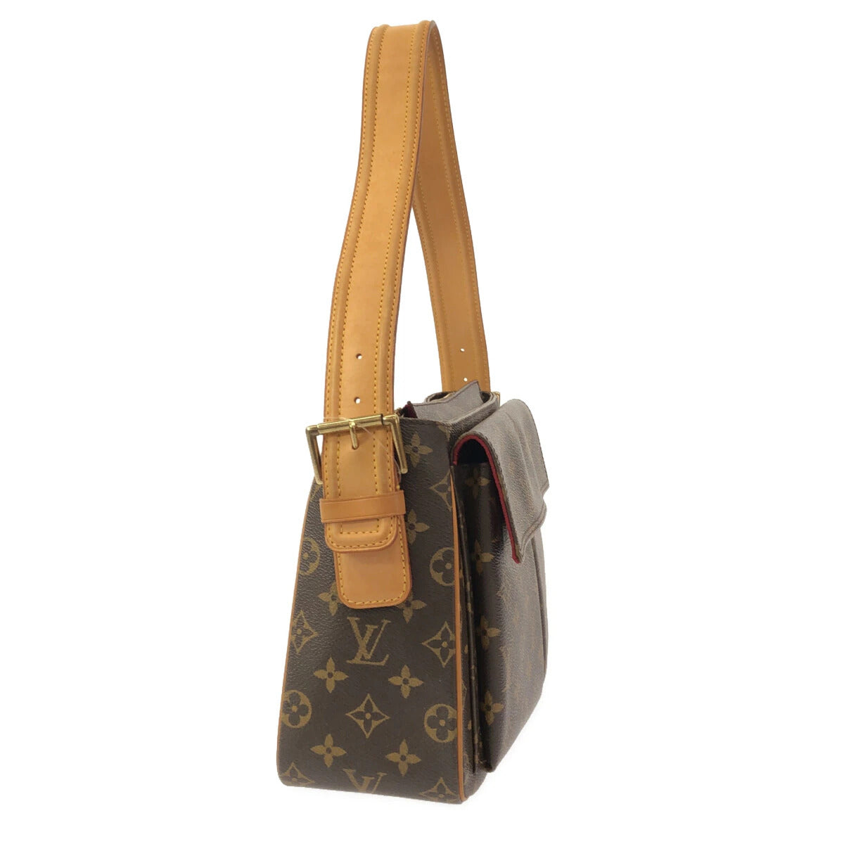 PRE-OWNED LV Viva Cite GM Brown Monogram Canvas Shoulder Bag